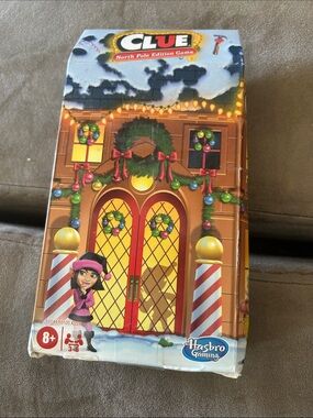 Clue North Pole Edition Holiday Board Game - Red & Gold Box